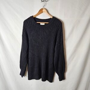 Aerie Super Soft Ribbed‎ Crew Neck Oversized Sweater sz M